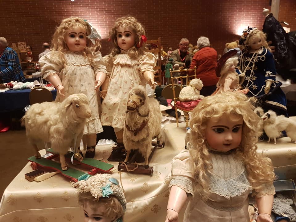 bambole, panno, brand 1, francesi, medie dimensioni, epoca 1900